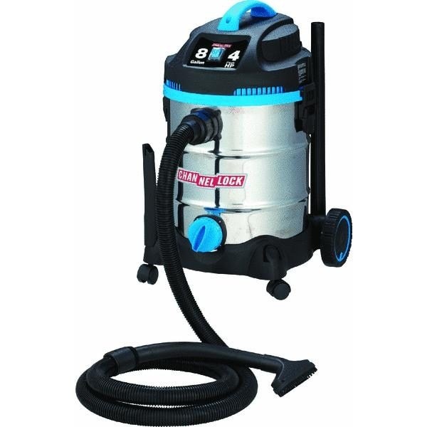 Channellock 8 Gallon Stainless Steel Wet/Dry Vacuum VS810W.CL Zoro